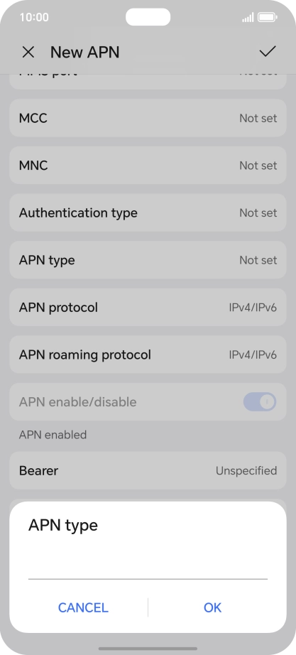 Key in mms and press OK.