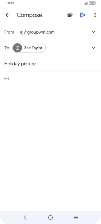 Write the required text and press the send icon.