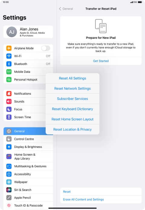 Press Reset Network Settings. Press Reset Network Settings.