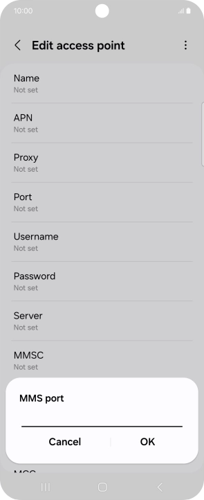 Key in 8799 and press OK.
