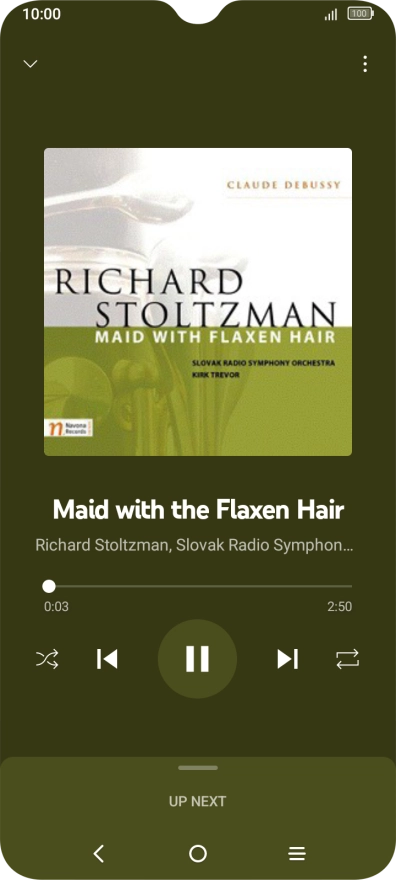 Press arrow right to go to the next audio file.