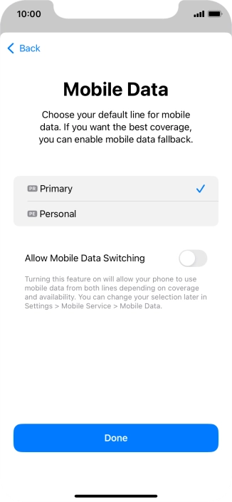Press the indicator next to 