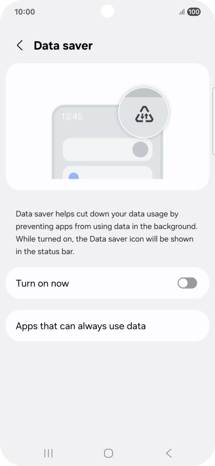 Press the indicator next to 