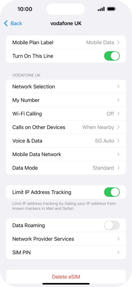Press the indicator next to 