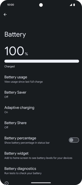 Press Battery Saver. Press Battery Saver.