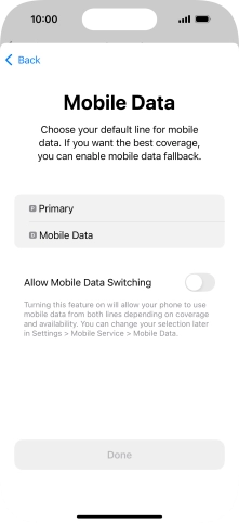 Press the required price plan. Press the required price plan.