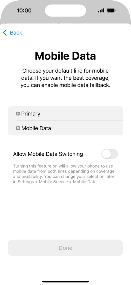 Press the required price plan. Press the required price plan.