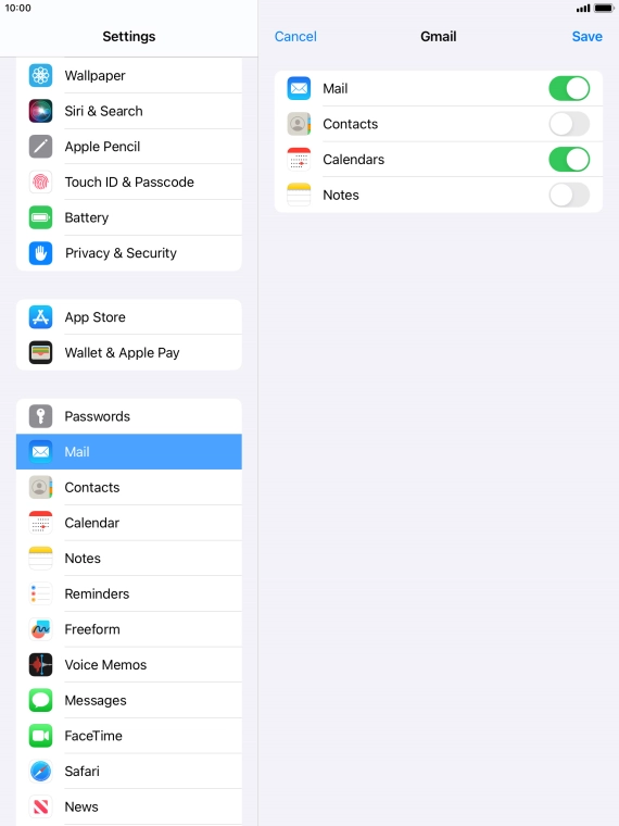 If this screen is displayed, you email account has been recognised and set up automatically. Follow the instructions on the screen to key in more information and finish setting up your tablet.