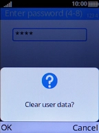 Press the Left selection key to confirm. Wait a moment while the factory default settings are restored. Follow the instructions on the screen to set up your phone and prepare it for use.