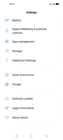 Press Software update. If a new software version is available, it's displayed. Follow the instructions on the screen to update the phone software.