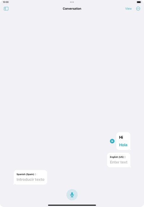 Press the menu icon.