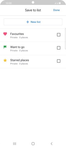 Press the required setting.