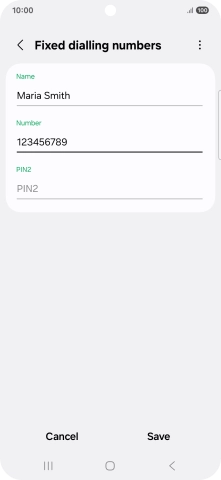 Press PIN2 and key in your PIN2. The default PIN2 is 1111.