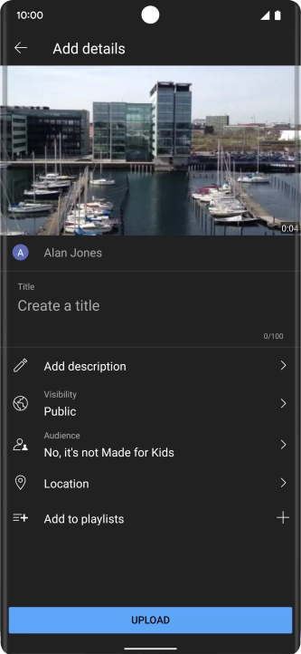 Press the field below 
