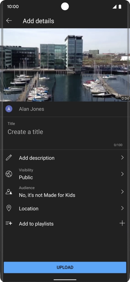 Press the field below 