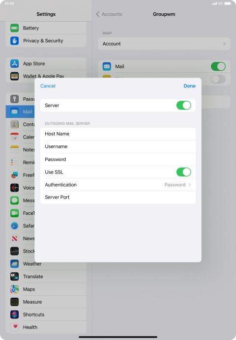 Press Authentication.