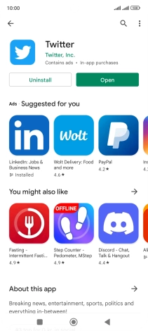Press the Home key to return to the home screen.