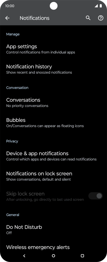 Press Do Not Disturb.