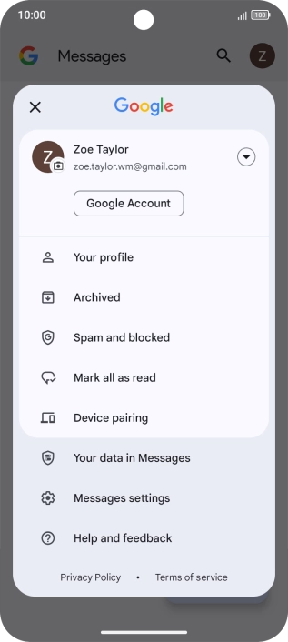 Press Messages settings. Press Messages settings.