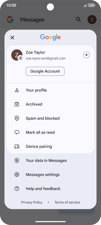 Press Messages settings. Press Messages settings.