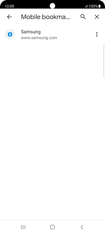 Press the required bookmark.