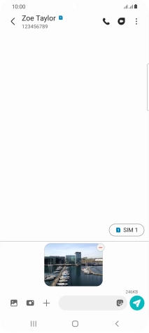 Press the SIM icon to select the required SIM.