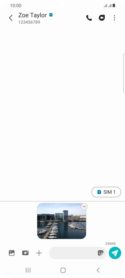 Press the SIM icon to select the required SIM.
