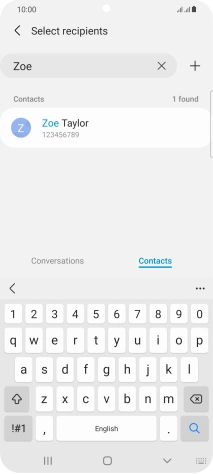 Press the required contact.