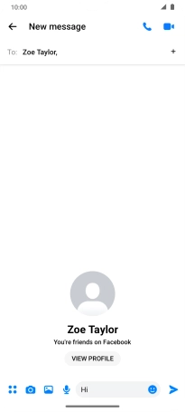 Write the required message and press the send icon.