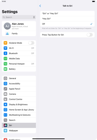 Press the indicator next to 