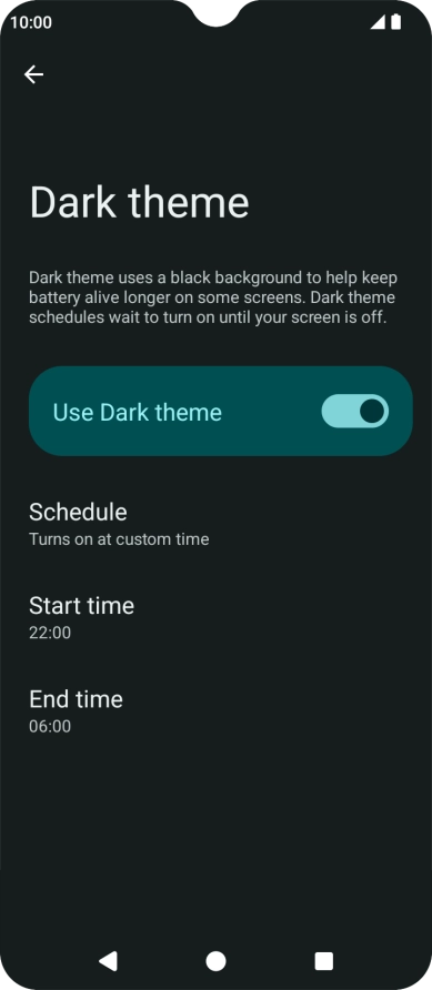 Press the Home key to return to the home screen.