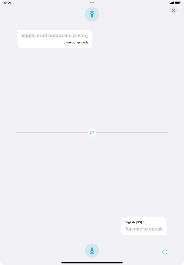 Press the end icon to end two-way view.