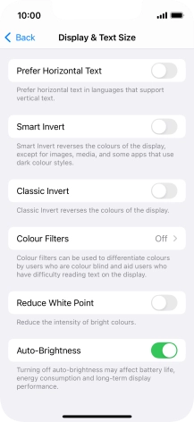Press the indicator next to 