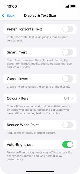 Press the indicator next to 