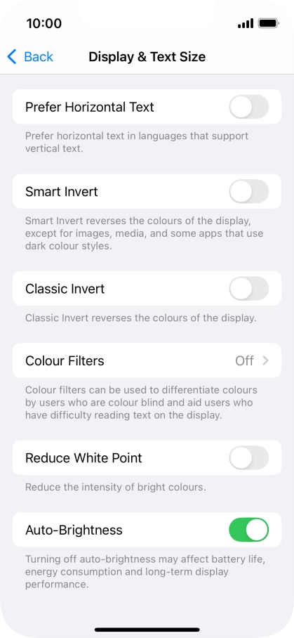 Press the indicator next to 