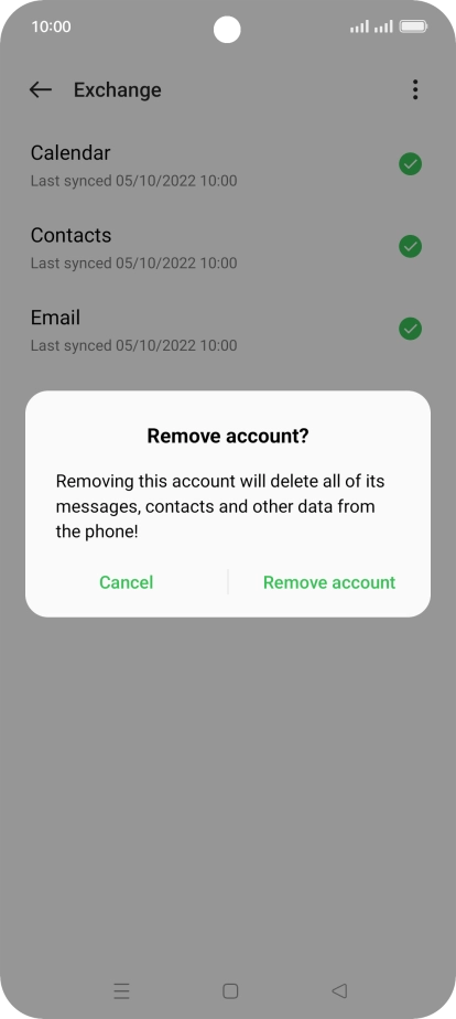 Press Remove account.