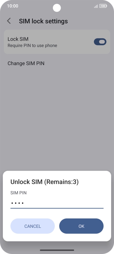 Key in your PIN and press OK.