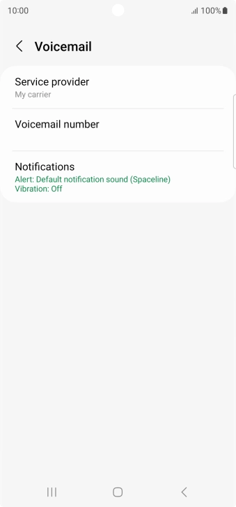 Press Voicemail number. Press Voicemail number.