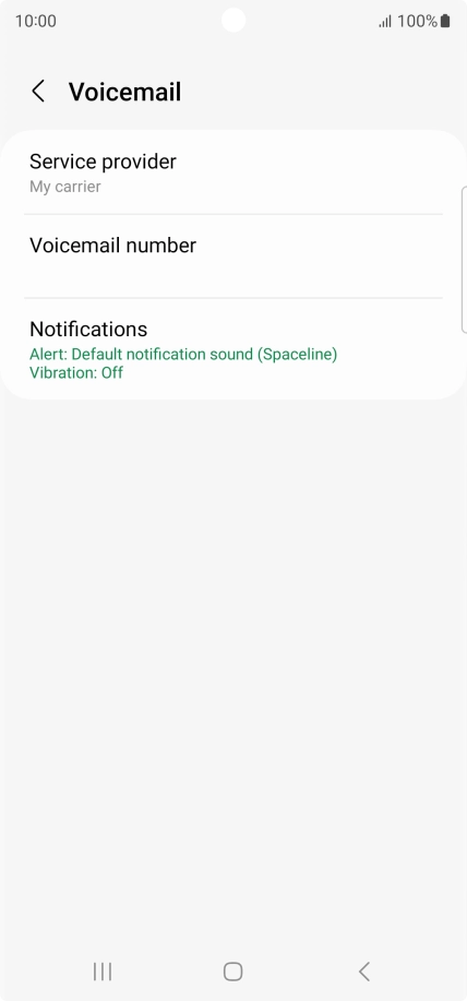 Press Voicemail number. Press Voicemail number.