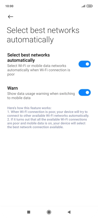 Press the indicator next to 