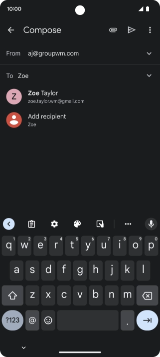 Press the required contact.