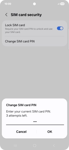 Key in your current PIN and press OK.