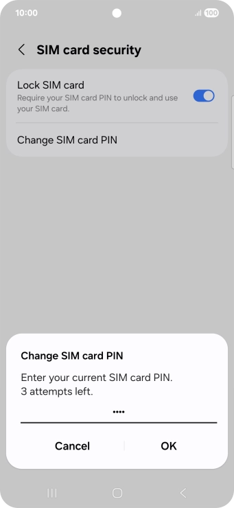 Key in your current PIN and press OK.