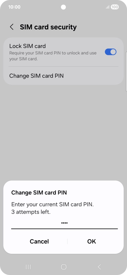 Key in your current PIN and press OK.