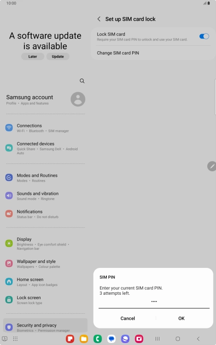 Key in your current PIN and press OK.