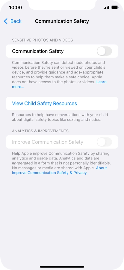 Press the indicator next to 