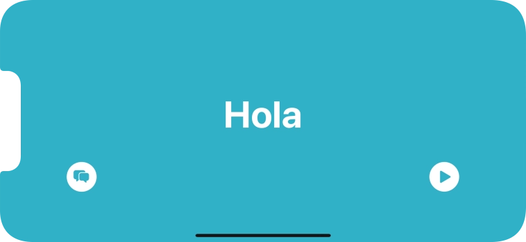 Press the split view icon to go back to display of both languages.