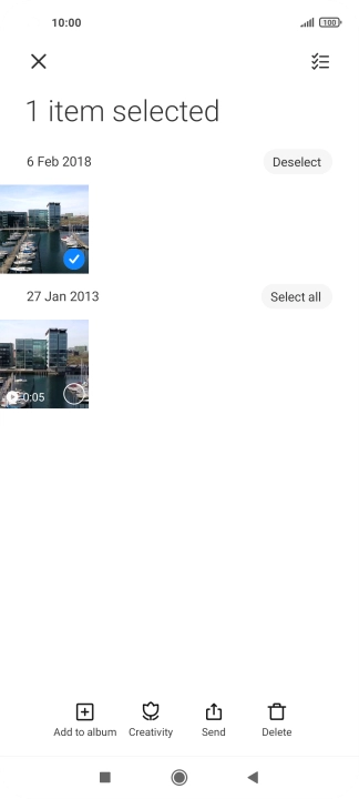 Press the select all icon.