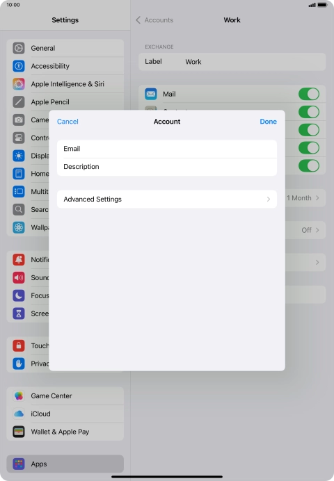 Press Advanced Settings.