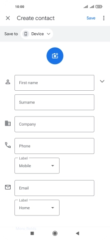 Press First name and key in the required first name.
